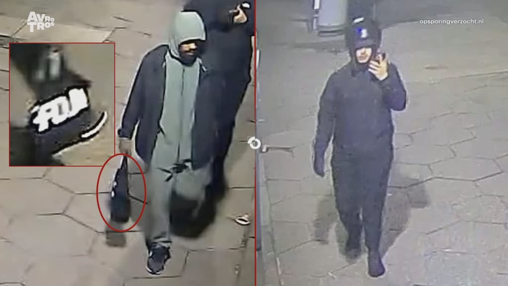 De mannen waar de politie naar op zoek is.