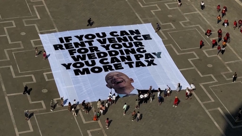 Bruiloft Jeff Bezos in Venetië doelwit van activisten: 'Hij is niet welkom'