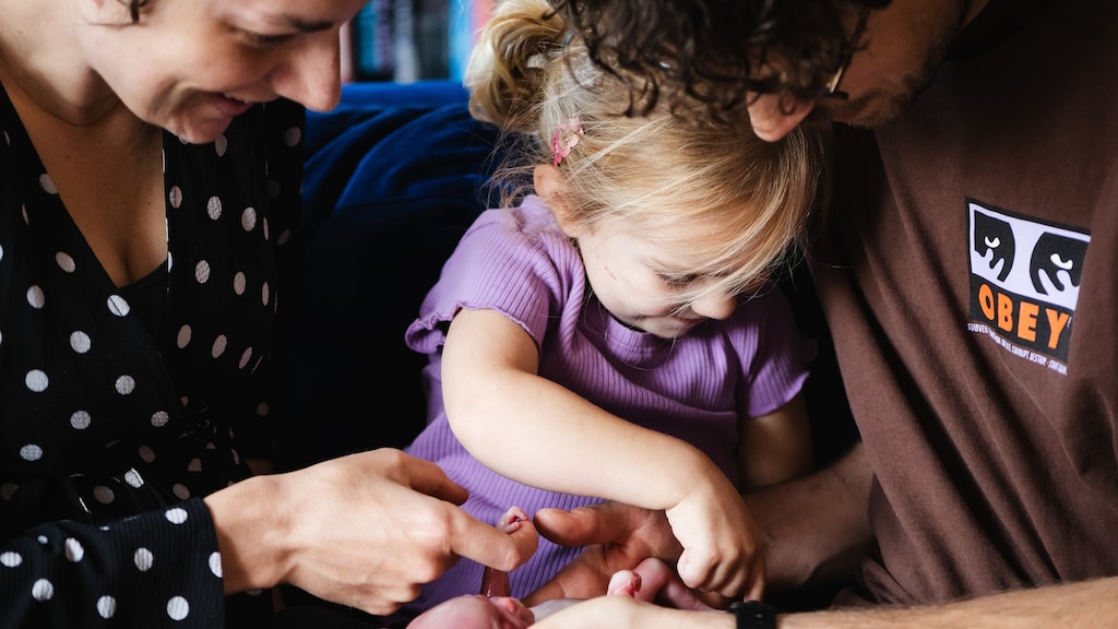 Roos, Gertjan, Robin en Otis samen.