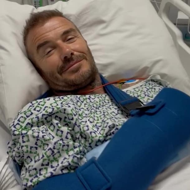 David Beckham in het ziekenhuis