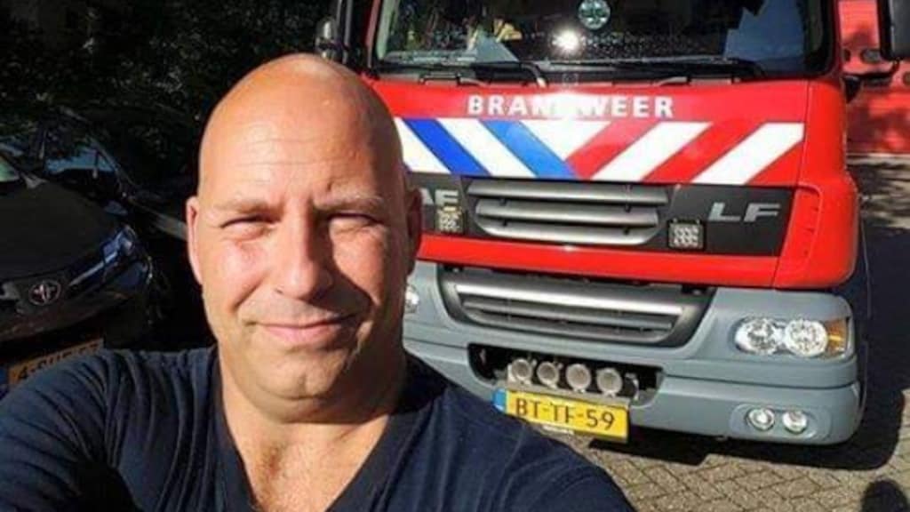 Ronald Loeve in de tijd dat hij brandweer was.