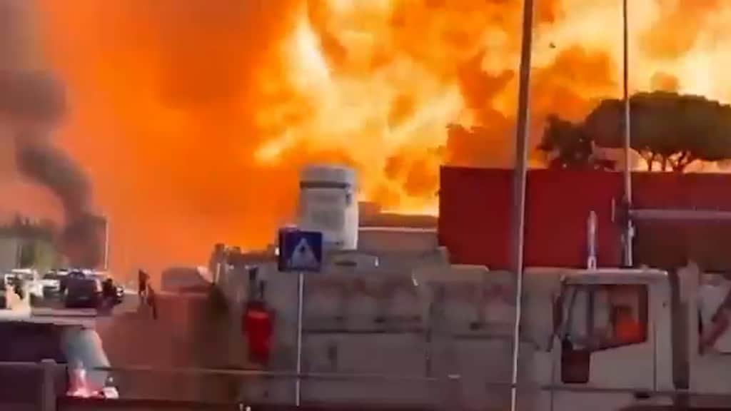 Enorme explosies bij tankstation Rome: zeker 40 gewonden