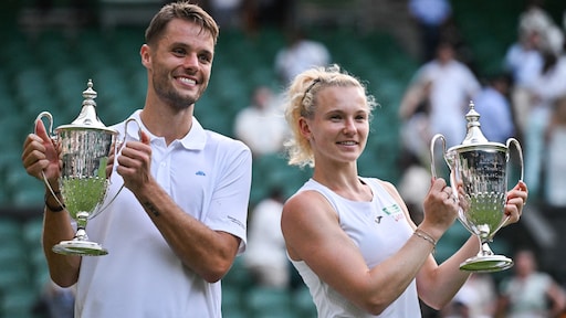 Nederlandse tennisser Verbeek wint gemengd dubbelspel Wimbledon