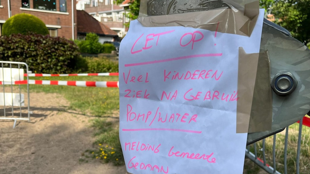 Dolf plaatste een A4'tje om andere ouders te waarschuwen.