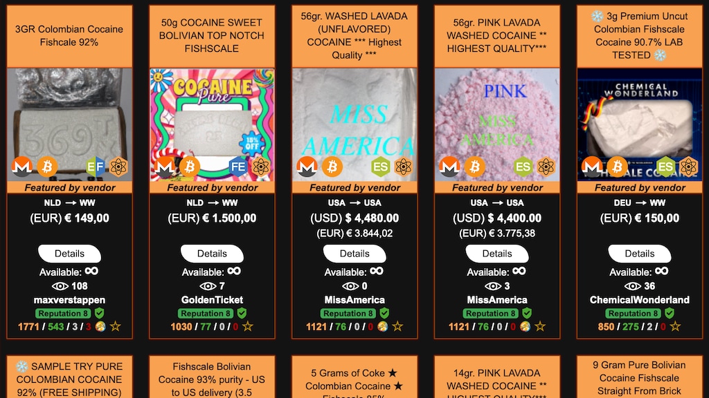 Op het dark web is veel drugs te koop.