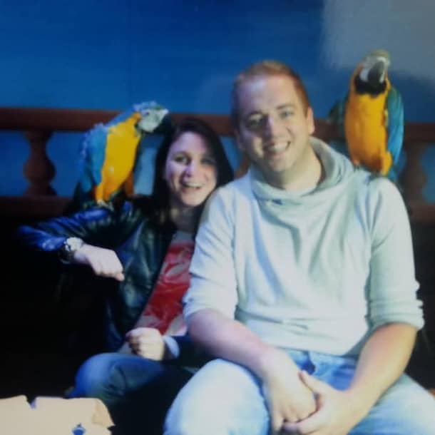 Joyce en Martin toen ze net samen waren.
