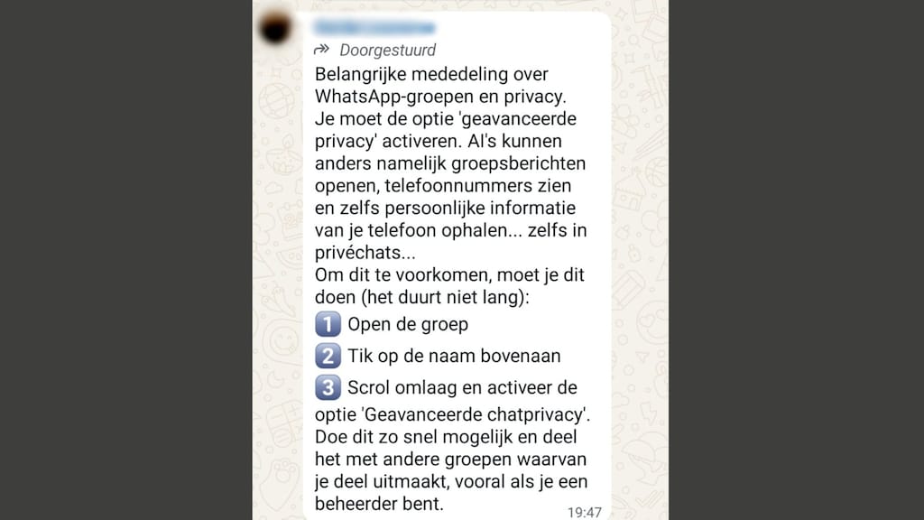 Dit berichtje ook gehad? Mensen waarschuwen elkaar voor AI op WhatsApp