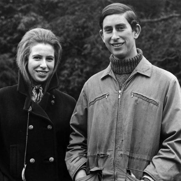 Prinses Anne en Koning Charles in 1970