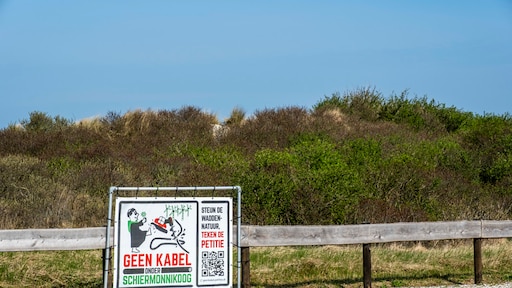 Zwarte vlaggen op Schiermonnikoog, protest tegen aanleg enorme stroomkabel