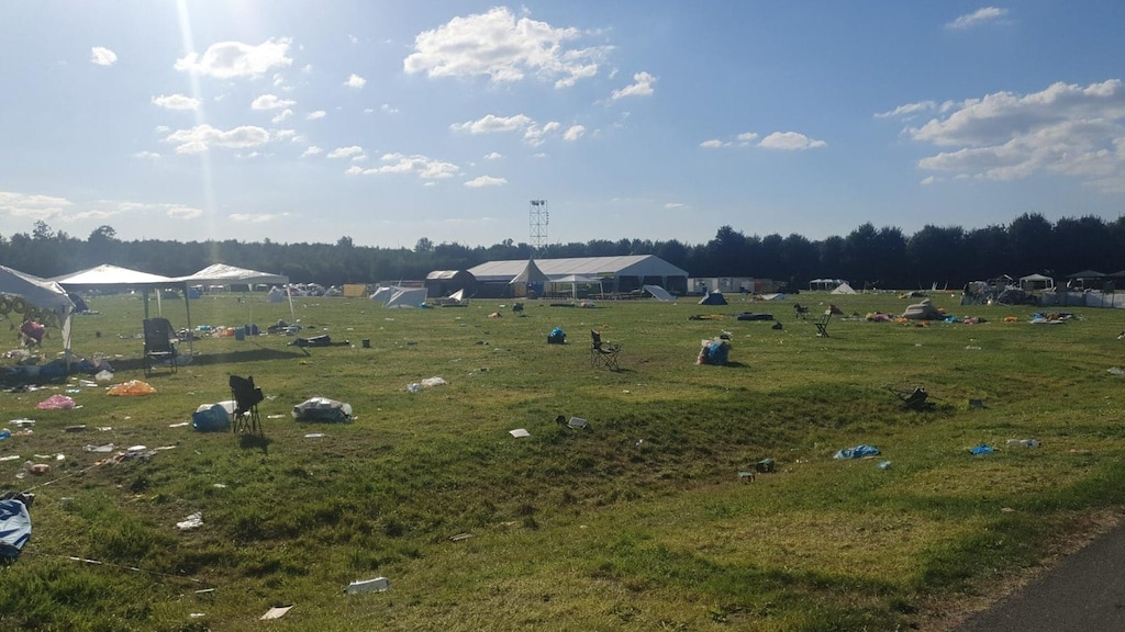 Achtergebleven spullen op de 'normale' camping.