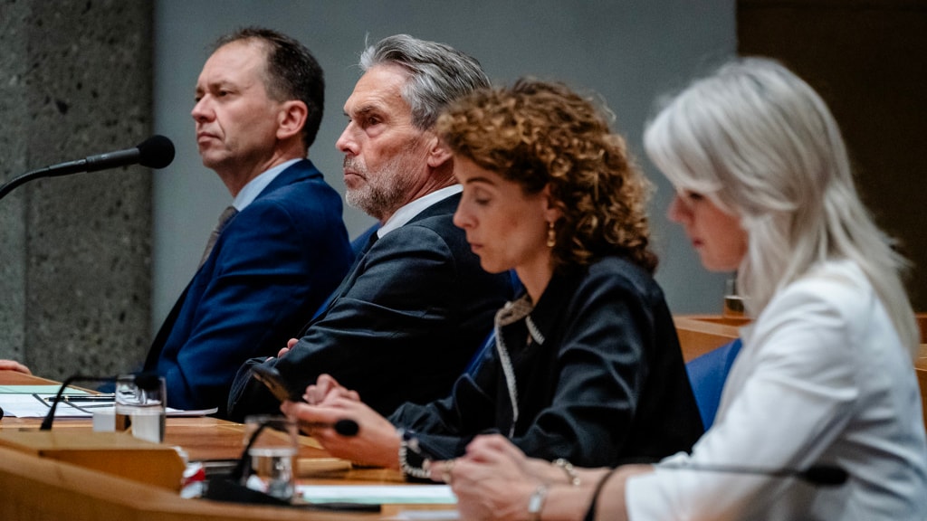 Eddy van Hijum, Dick Schoof, Sophie Hermans en Mona Keijzer (vlnr), afgelopen juni.