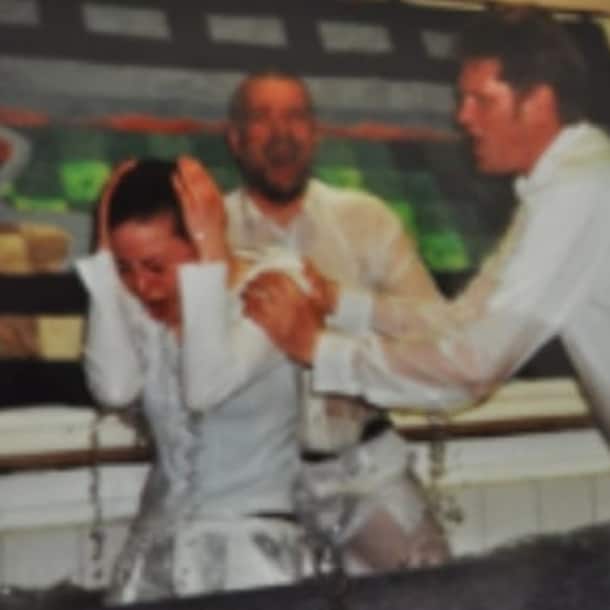 Stephanie na swoim chrzcie w 2005 roku.