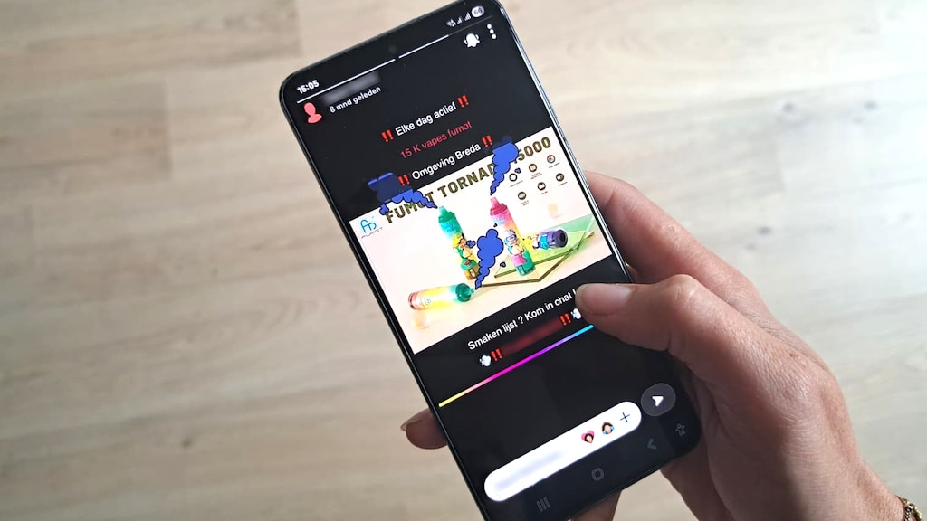 Artsen zijn het zat en gaan juridische strijd aan: nog steeds vapes aangeboden op Snapchat