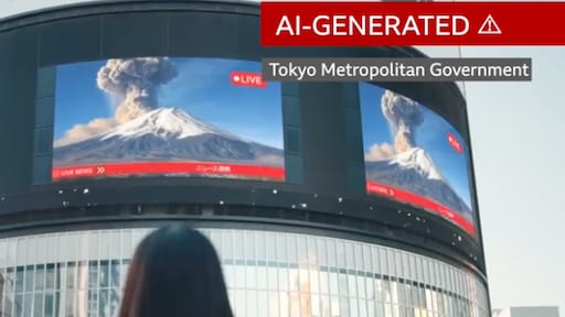 Supermarkten leeg, treinen stil: Tokio waarschuwt voor natuurramp met AI-video