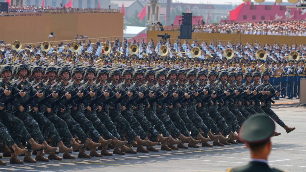 De militaire parade in Beijing.