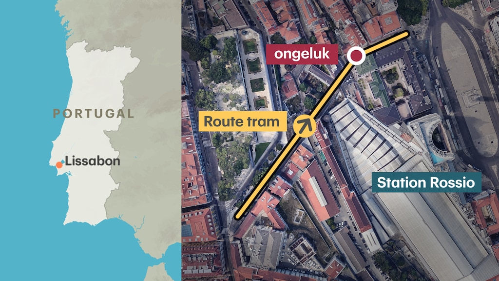 De locatie van het ongeluk.