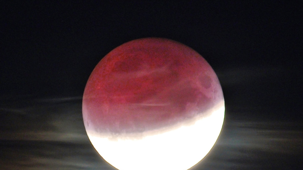 Foto van de bloedmaan.