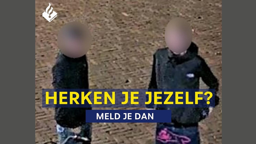 Deze mannen worden verdacht van het bekladden van de foto van Sanne Hertgers in Arnhem.