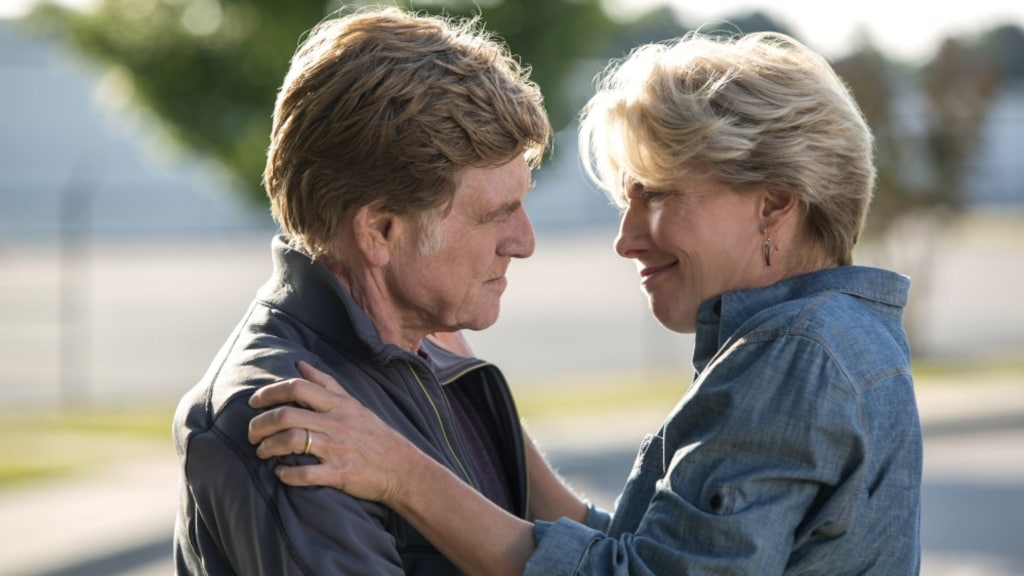 Emma Thompson en Robert Redford bij de film A Walk in the Woods in 2015.