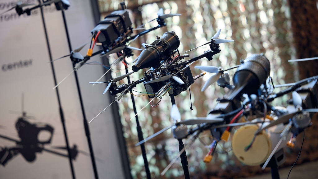 Oekraïense drones, tentoongesteld op Defense Tech Valley. Foto: Defense Tech Valley
