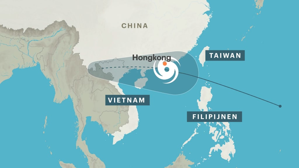 De storm kan ook in Vietnam catastrofaal zijn, waarschuwden de autoriteiten.