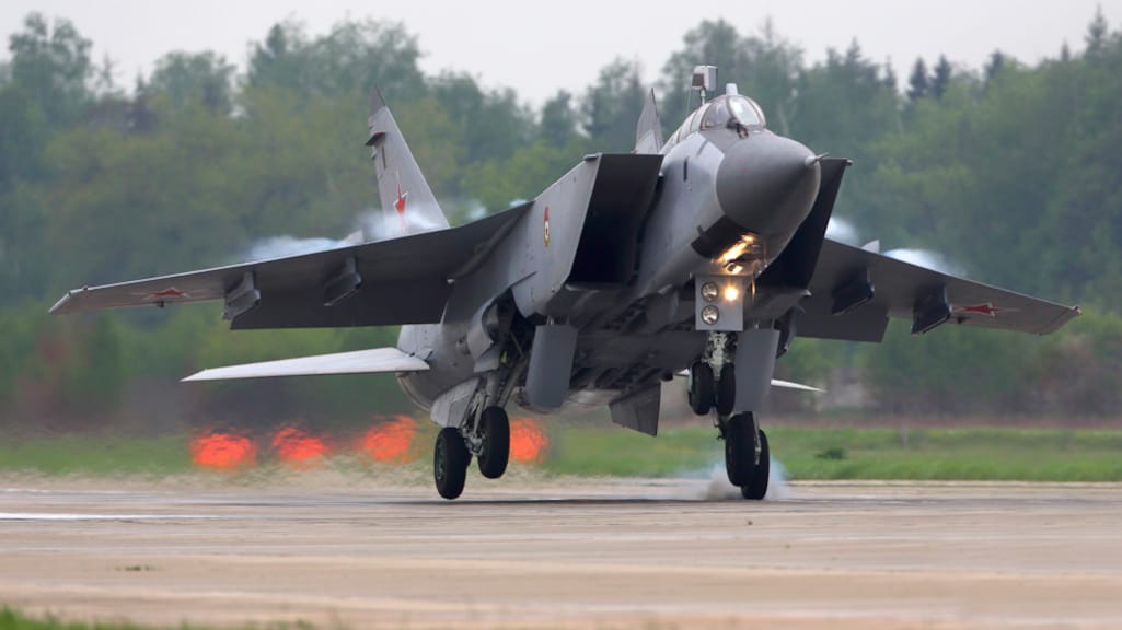 Een MiG-31-gevechtsvliegtuig.