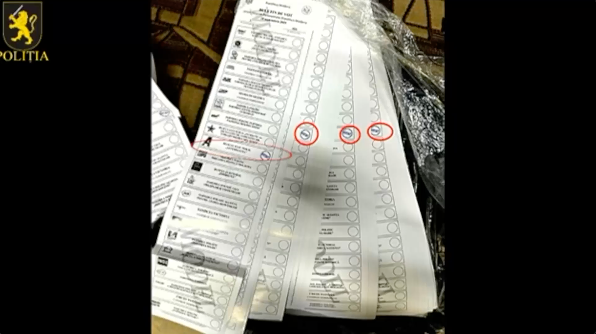 De gevonden nep-stembiljetten in Moldavië