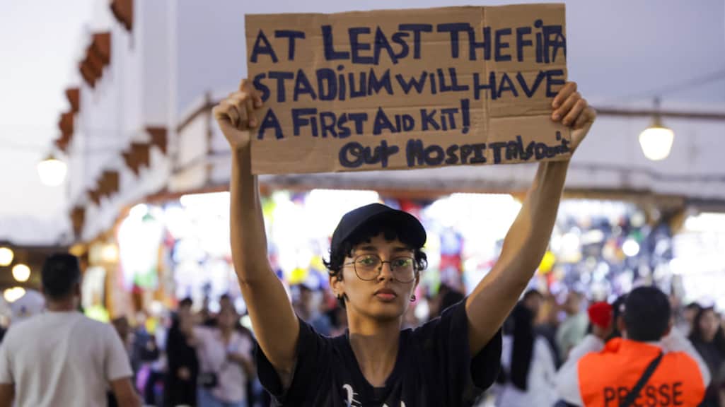 Protest in Rabat.