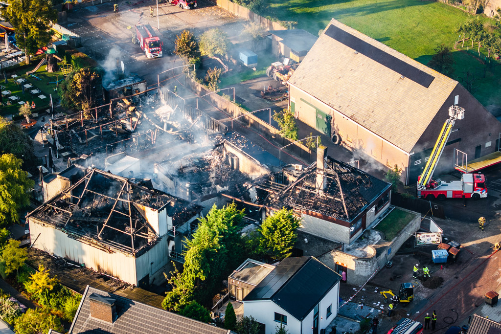 Van het partycentrum is weinig meer over