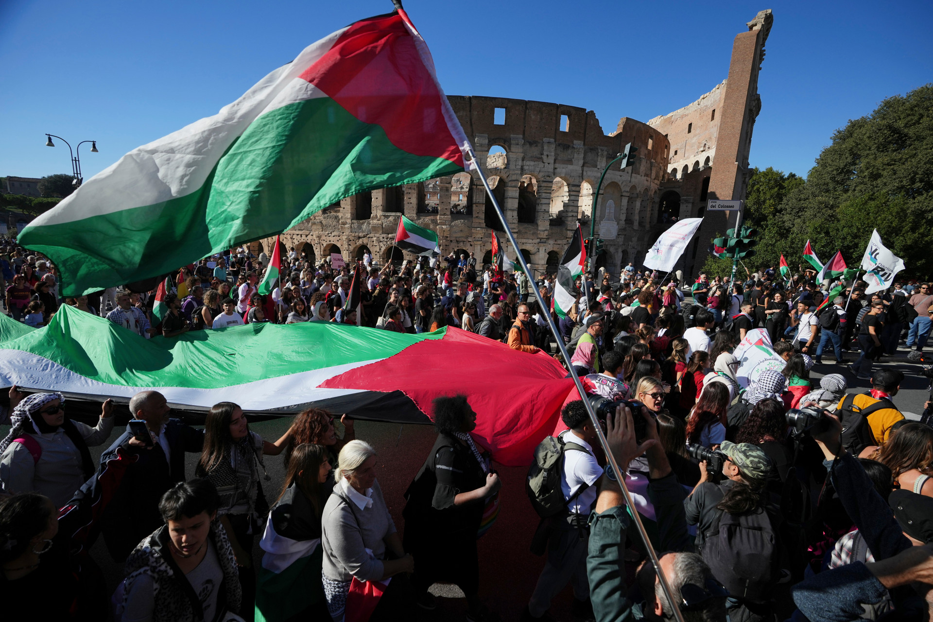 Organisatie: miljoen pro-Palestijnse demonstranten in Rome