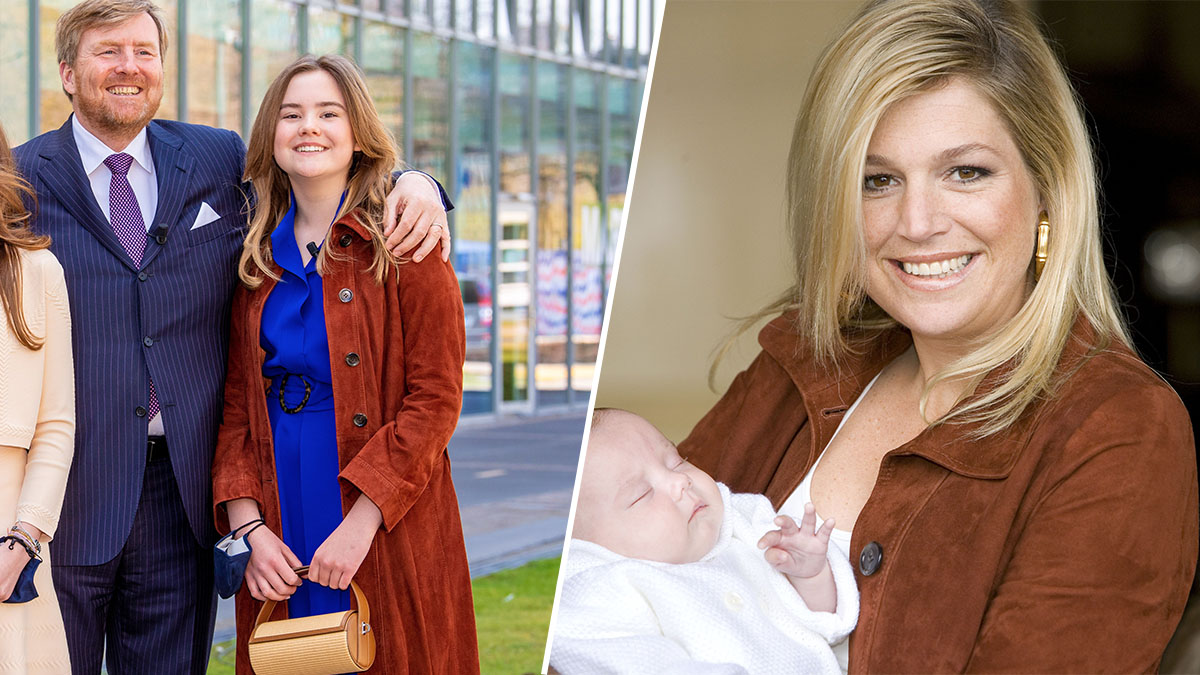 Prinses Ariane tijdens Koningsdag 2021 / Koningin Máxima met de pasgeboren prinses Alexia in 2007