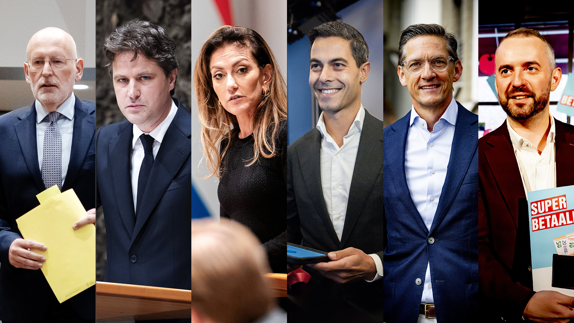 Zes partijleiders bij tweede RTL-verkiezingsdebat op 19 oktober