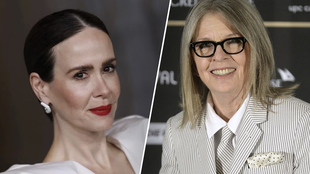 Sarah Paulson in tranen voor woning van Diane Keaton