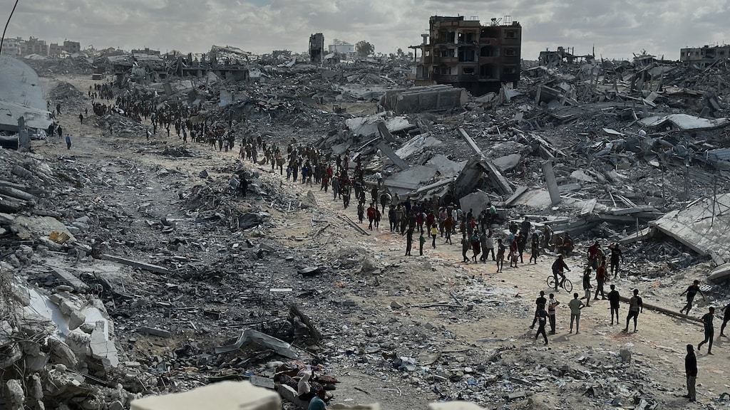 Volgens de VN is inmiddels meer dan 90 procent van de woningen in Gaza verwoest.