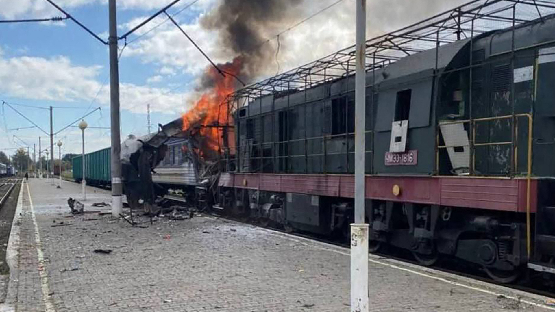 Oekraïense treinen steeds vaker doelwit van Russische drones