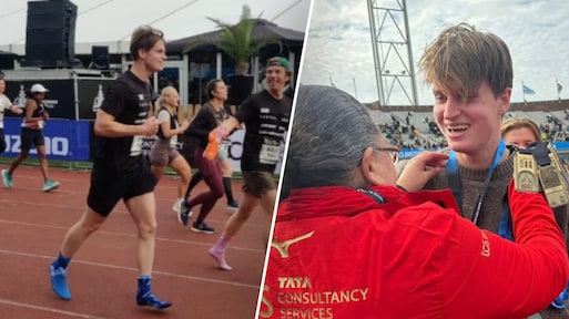 42,2 kilometer rennen op sokken voor moeder met alzheimer: 'Voeten zijn kapot'