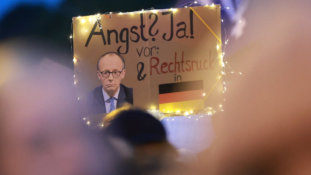 Demonstranten richten zich direct tot Friedrich Merz