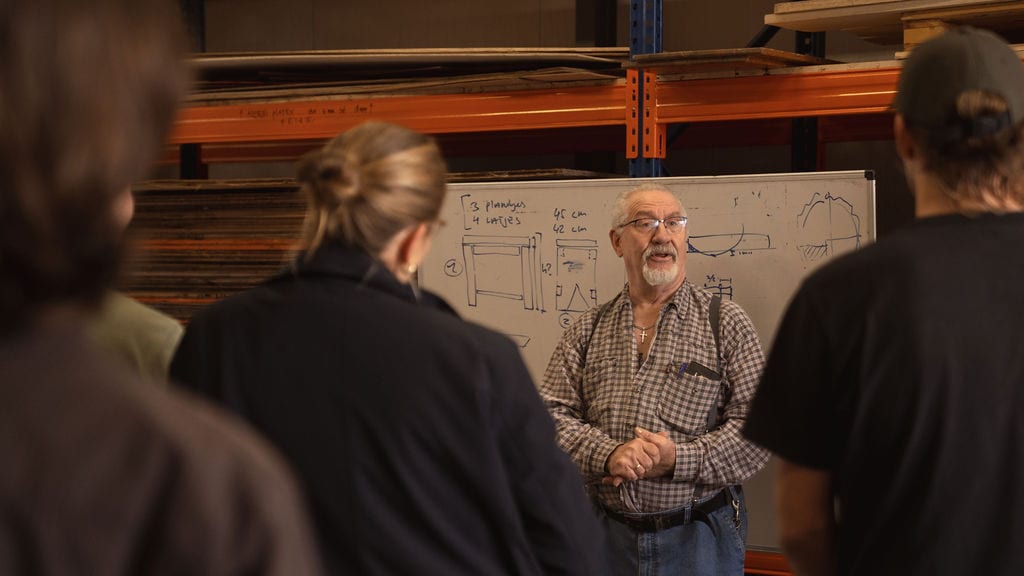 Peter tijdens het ambachtscollege.