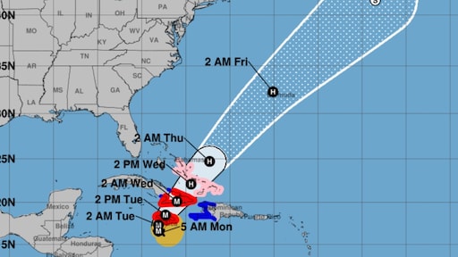 Extreem trage orkaan teistert Jamaica: '1016 millimeter regen'