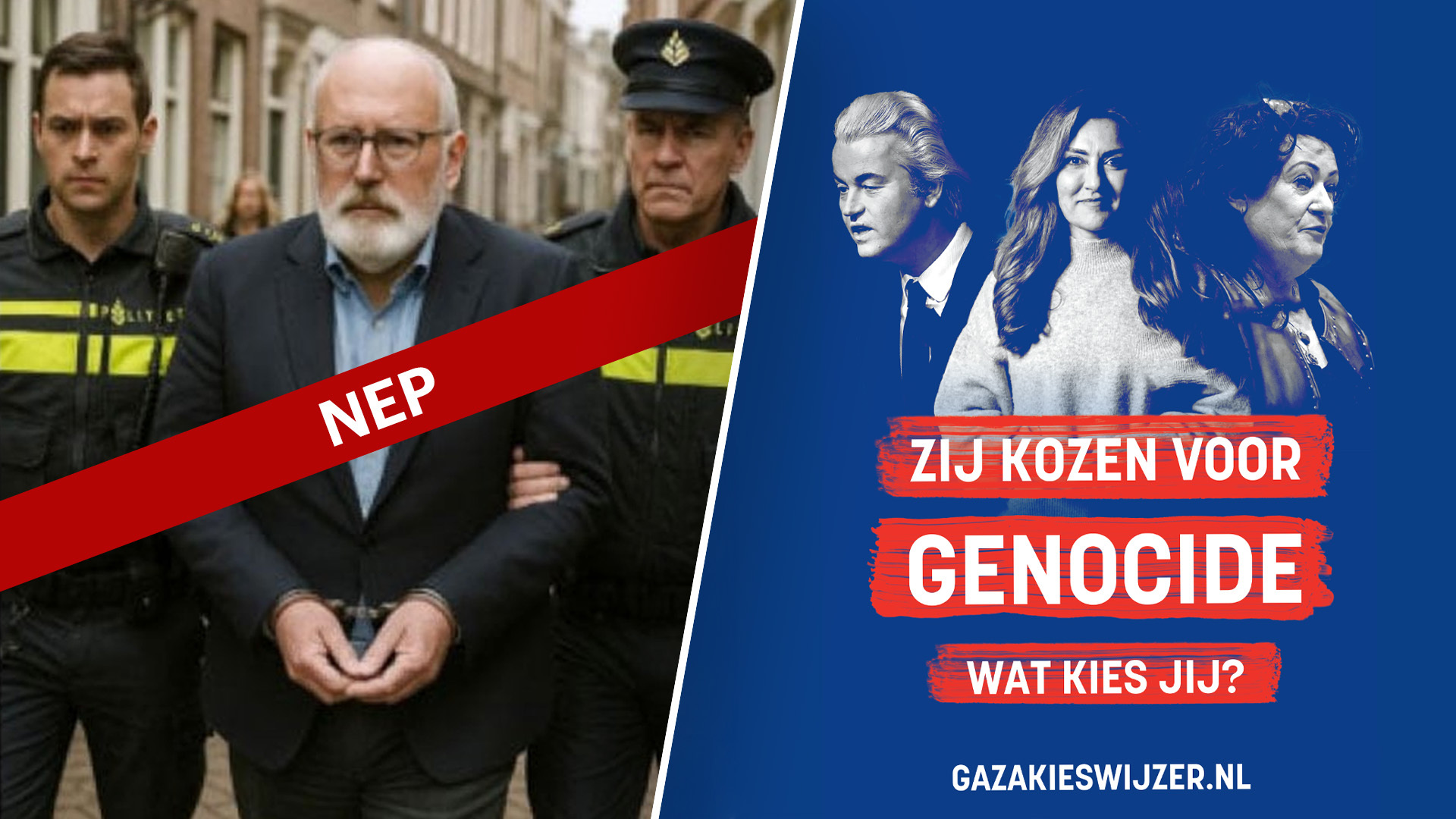 AI-afbeeldingen Timmermans vergelijken met genocideposter: kan dat? 