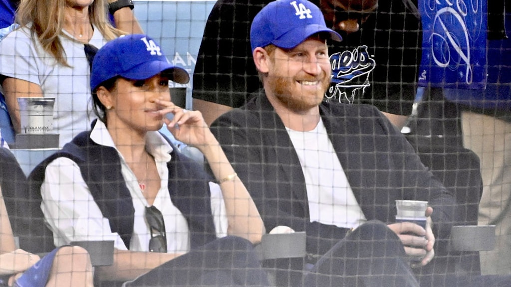 Honkbaldate voor Harry en Meghan bij World Series
