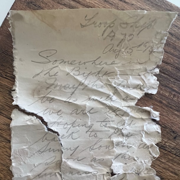 Het briefje is na meer dan 100 jaar nog in een ongekend goede staat.