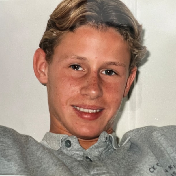 Ewout als 14-jarige.