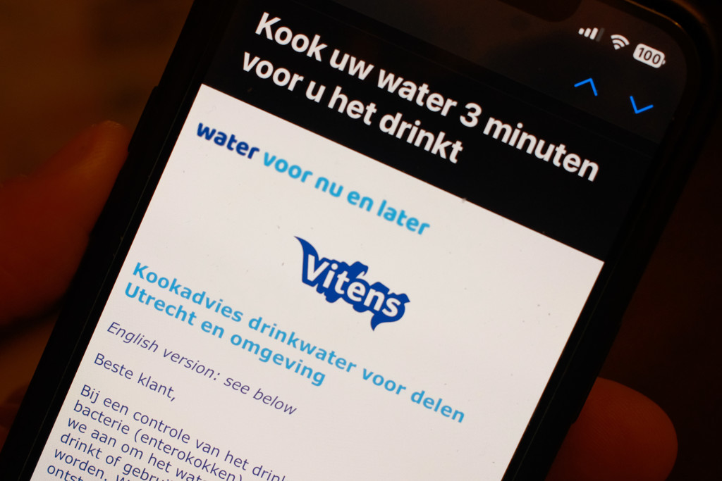 Enterokokkenbacterie in drinkwater Utrecht: kook het water eerst