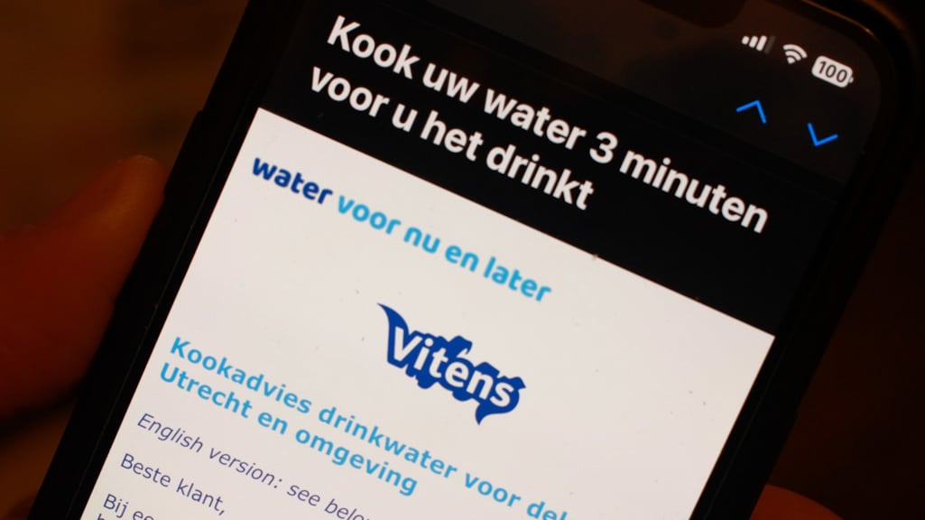 Enterokokkenbacterie in drinkwater Utrecht en omgeving: advies om water eerst te koken