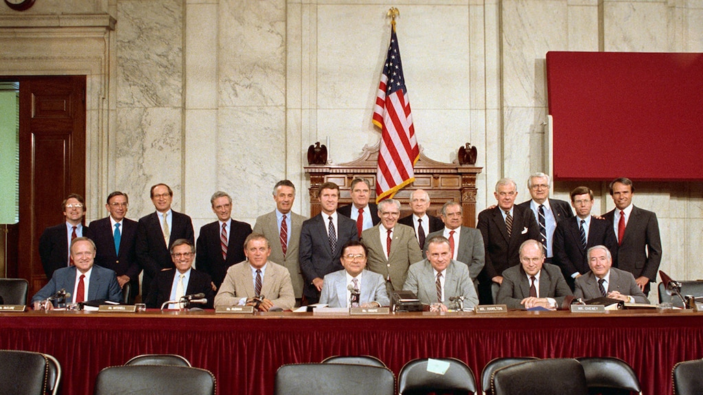 Cheney, eerste rij, tweede van rechts, was al sinds de jaren zeventig politiek actief.