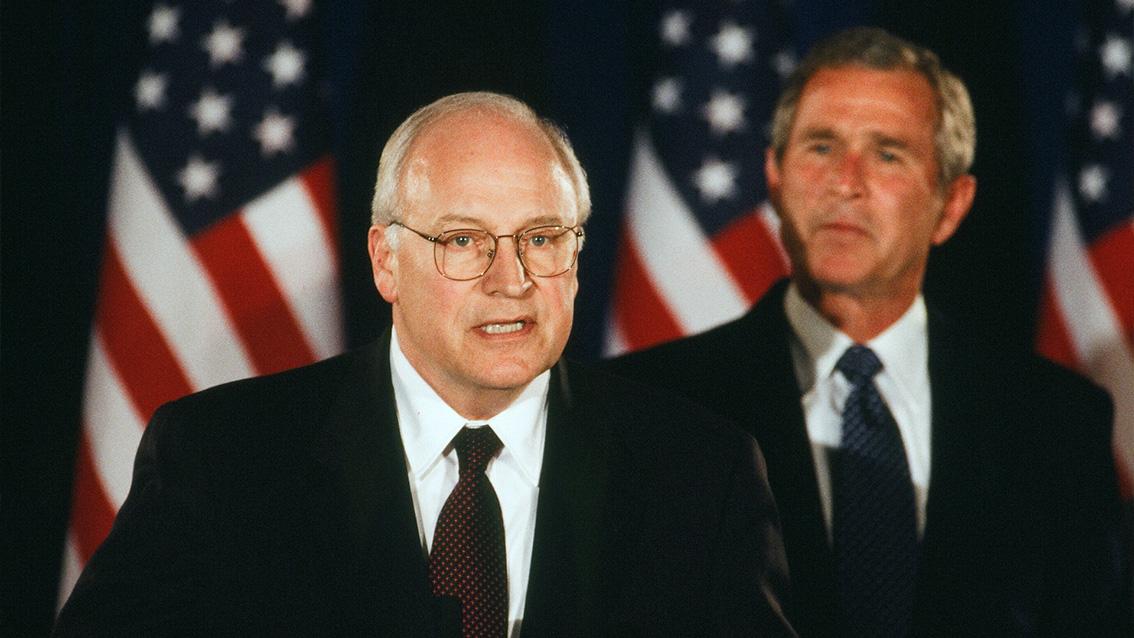 Dick Cheney, vicepresident van 2000 tot 2009 onder president Bush junior.