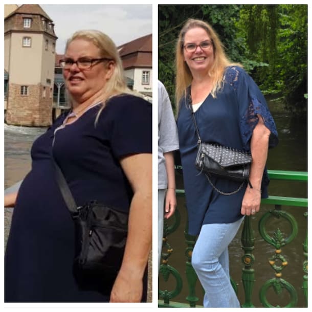 Voor en na foto's van Eva.