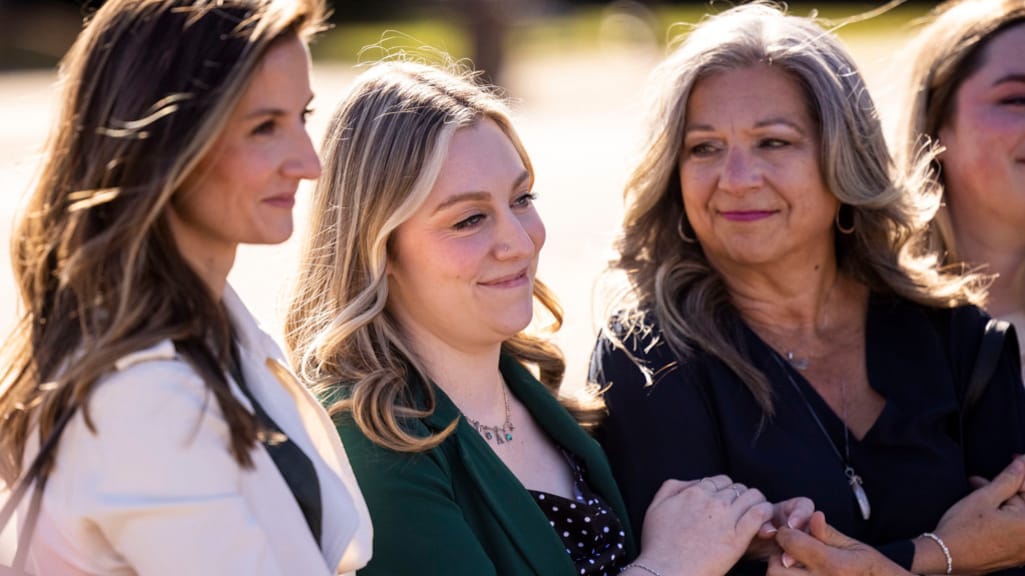 Opluchting bij Abigail Zwerner na de uitspraak van de jury.