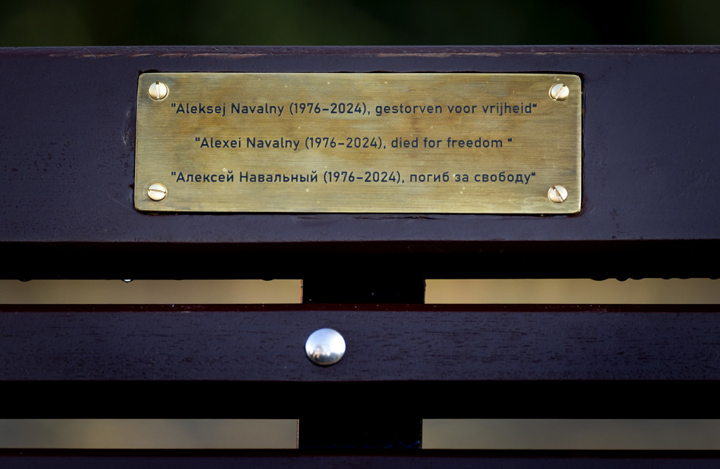 De weduwe van Navalny onthulde de plaquette